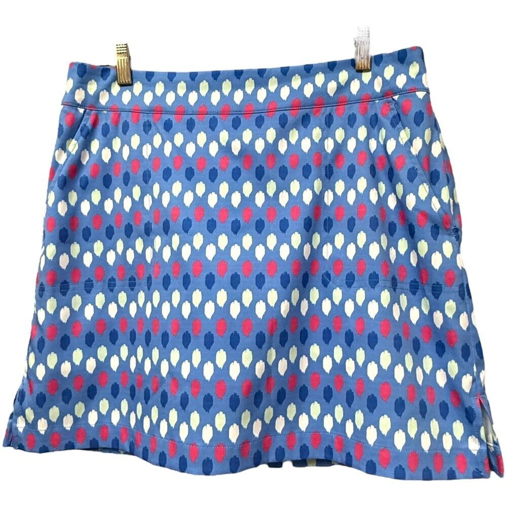 Vineyard Vines Golf Skirt Size 6 Skort Blue Stretch Whale Logo Tennis Sportswear